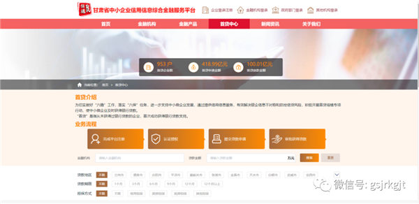 “隴信通”平臺(tái)首貸金額突破100億